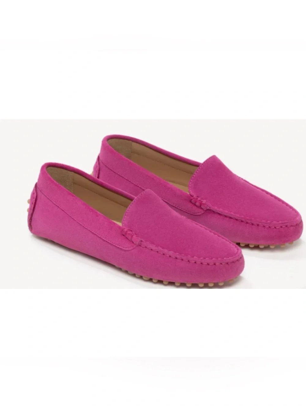 M.GEMI The Felize Fuchsia Suede Slip-On Driving Loafers Size 40/ 9